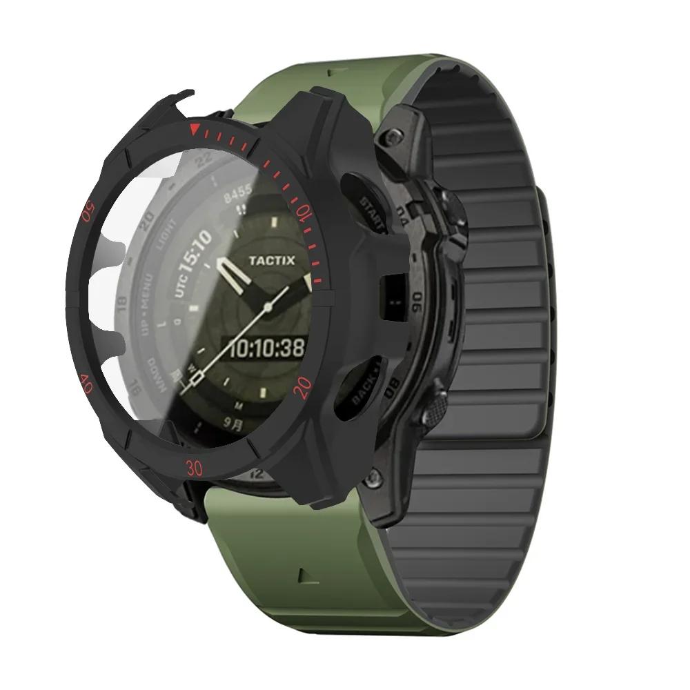 Ремешок+Чехол Для Garmin Fenix 8 47 51мм Защитное Стекло Магнитный Силиконовый Ремешок QuickFit Браслет Протектор Fenix8 Аксессуары