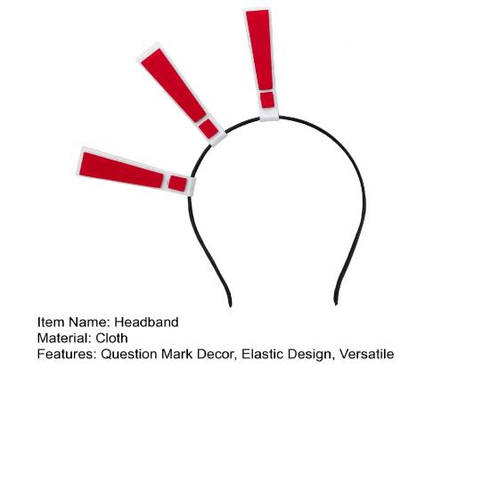 Женщины Девушки Повязка на голову Вопросительный знак Декор Эластичный обруч для волос Аксессуар для волос Свадьбы Вечеринки Повседневная одежда