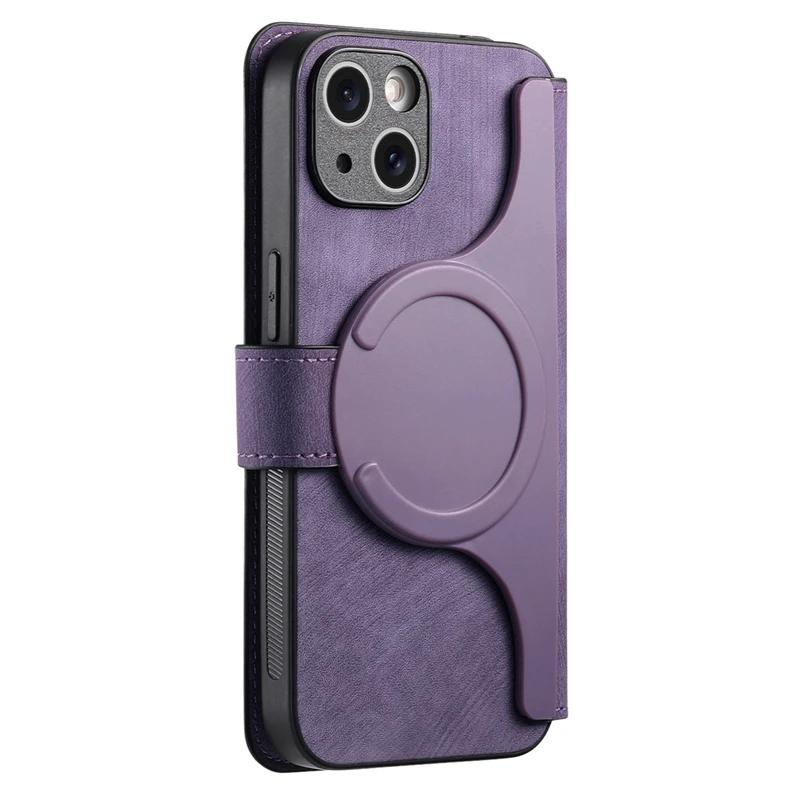 Чехол-книжка с магнитом и держателем для iPhone 17 Air 16 16E 15 14 13 12 11 Pro Max XS Max Plus XR Кошелек Magsafe Карта Чехол для телефона