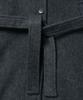 Michiko London Koshino Belted Balmacaan Wool Coat Charcoal