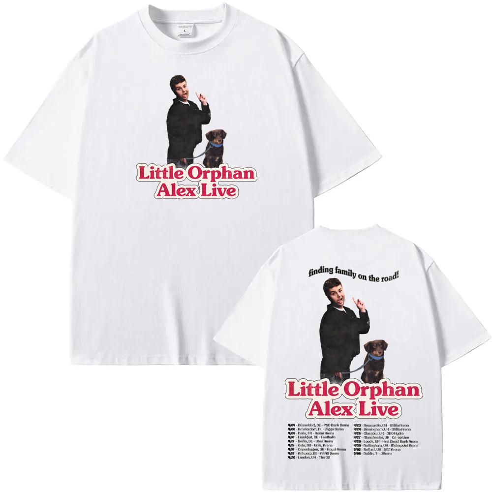 Футболка Alex Warren - 2026 European Arena Tour, летняя, в корейском стиле, высокого качества, винтажная, 100% хлопок, удобная.
