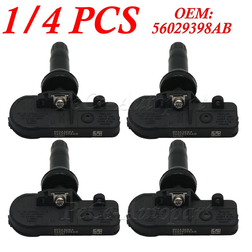 1/4PCS 56029398AB 68241067AA Tire Pressure Sensor For Chrysler Voyager Dodge Durango Jeep Grand Cherokee Fiat 433MHZ TPMS