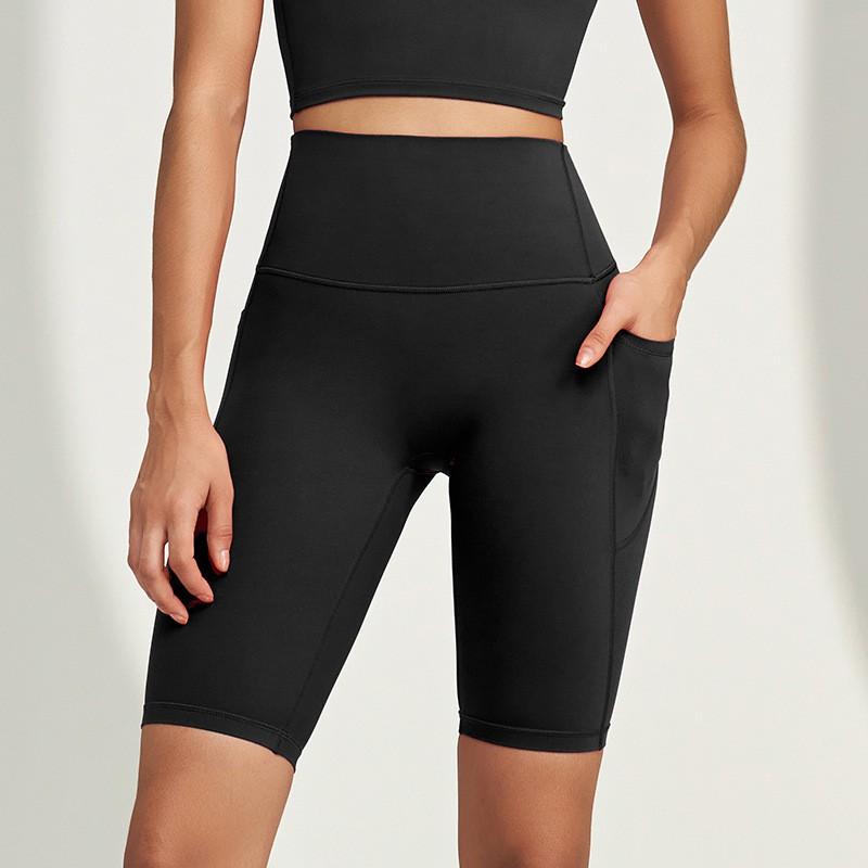 High-Waisted Seamless Yoga Shorts Women Quick-Dry Compression Leggings Running Cycling Gym Workouts