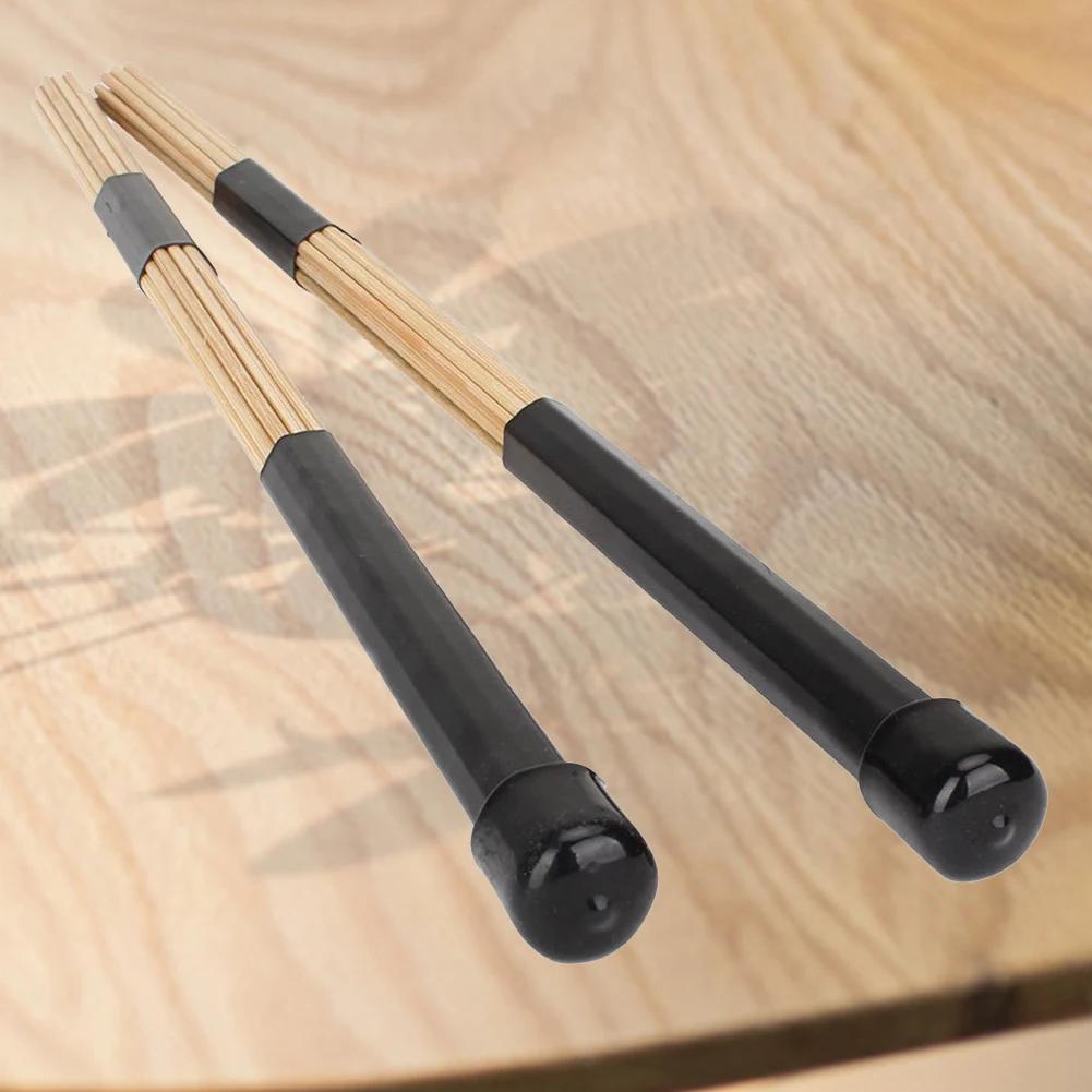 1 Pair 40CM High Quality Bamboo Drum Brush Professional Drum Brushes Stick Replacement Drum Brushes Sticks for Beginners Drum
