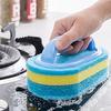 Dish Brush with Handles Thick Sponge Long Lasting Labor-Saving Multi-purpose Household Cleaning Reusable Dish Bowl Washing Cleaning Brush Accessories