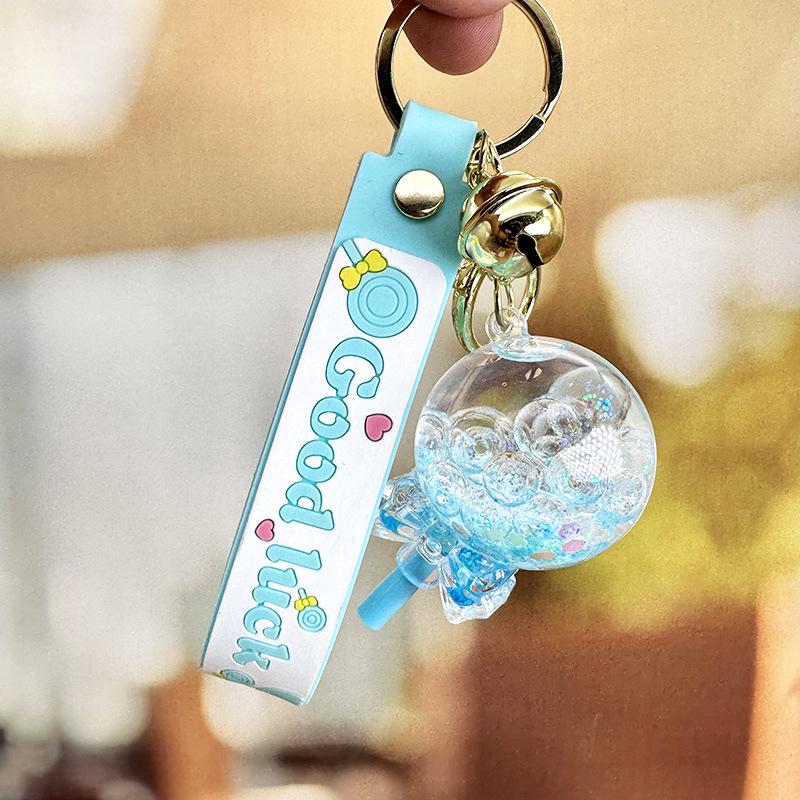 Изысканный брелок-леденец с плавающим песком: Милый брелок для школьных сумок девочек