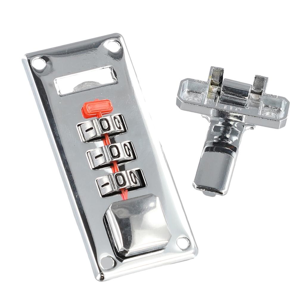 Защелка с кодовым замком Серебристый Кодовые замки 65мм*29мм Ретро Винтаж Ювелирные изделия Деревянные коробки Подарочный кейс Багаж Чемодан Сундук Фурнитура