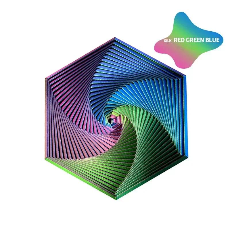 3D Printed Fractal Fidget Hexagon 7Cm Portable Playing Sensory Anti-Stress Toy Desktop Ornament Kid Toy Visual Surprise Toy Game