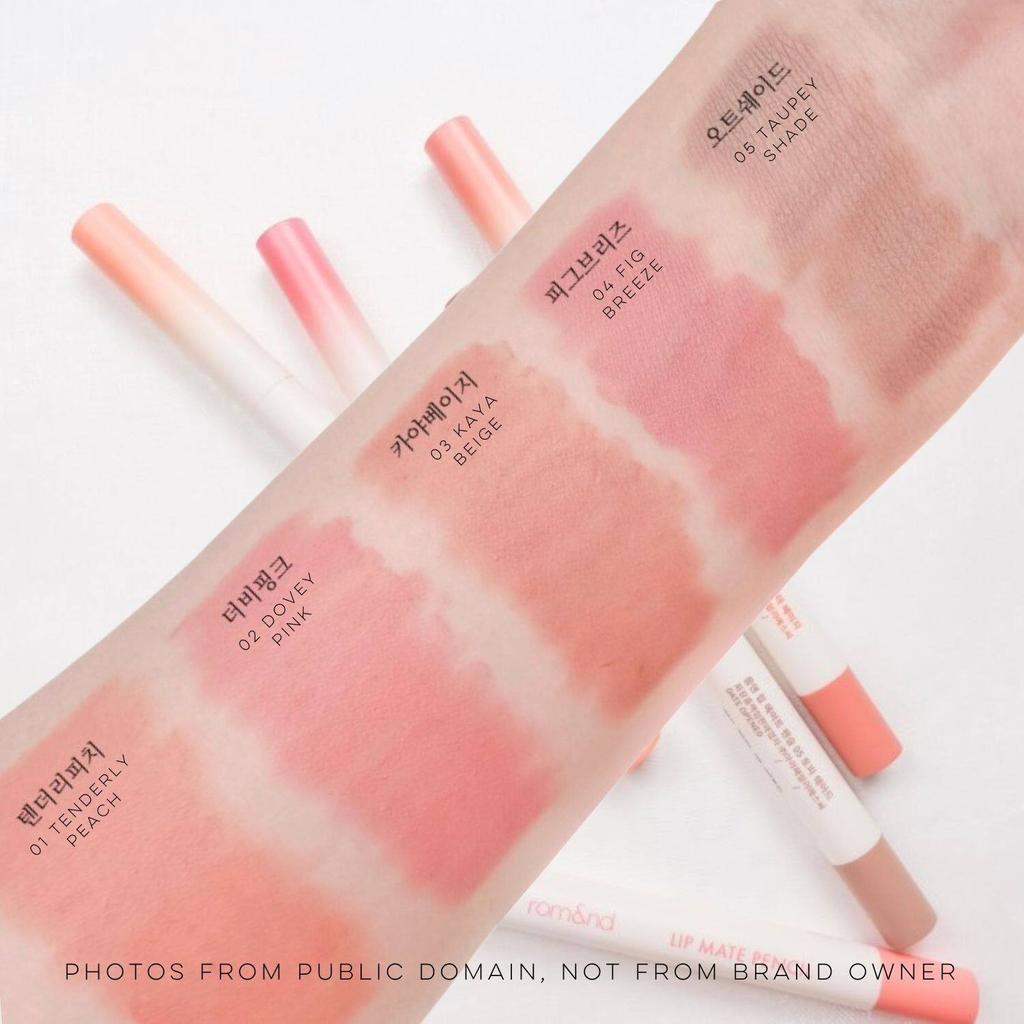 Rom&nd Lip Mate Pencil  2 Heads Design 0.5g 6colors