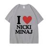 Футболки с принтом «Мне нравится Ники Минаж», женские модные трендовые футболки с коротким рукавом, летние футболки в стиле хип-хоп, рэп, большие размеры, уличная одежда
