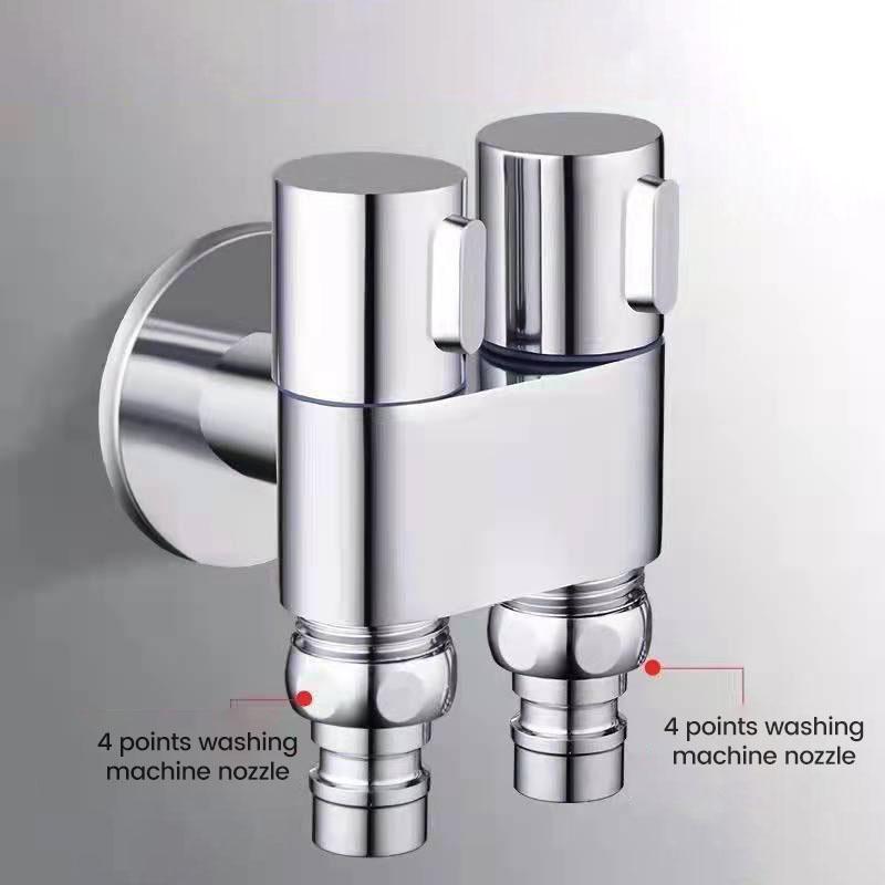 1 шт. G1/2 из цинкового сплава, трехходовой угловой клапан для наполнения, настенное крепление один в два, распылитель для очистки воды, аксессуары для ванной комнаты