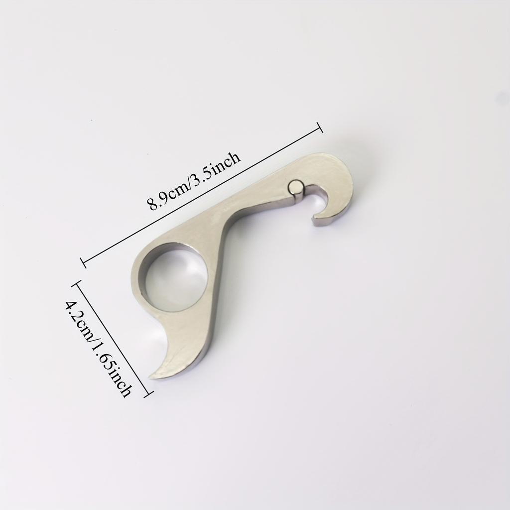 Компактная открывалка для бутылок, управляемая одной рукой, с магнитной присоской, портативная алюминиевая открывалка для пивных бутылок для походов, кемпинга и домашнего использования