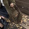 Зимняя новая повседневная ленивая сумка-тоут с леопардовым принтом женская студенческая универсальная сумка-мессенджер для поездок на работу