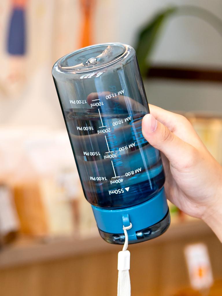 550 мл/18,6 унций прозрачная бутылка для воды стакан для воды для мужчин женщин студентов с фильтром и защитой от падения со шкалой спортивная портативная бутылка