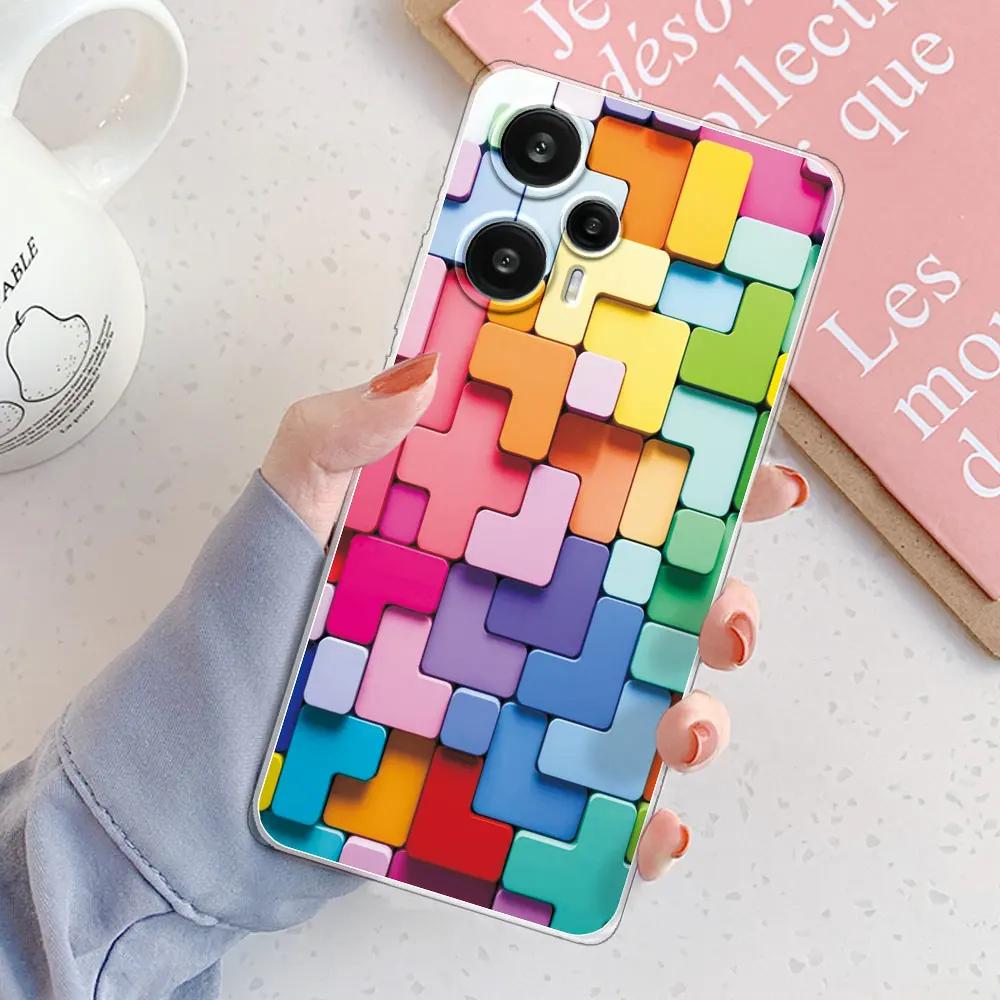 Чехол для Poco F5 Чехол для Poco F5 Pro Девочки Прозрачный Мягкий Силикон Fundas Чехлы для Телефона Для Xiaomi PocoF5 F5Pro Чехол Coque