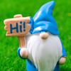 12Pcs Mini Holding Sign Gnome Figurine Tiny Faceless Dwarf Resin