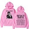 Benson Boone Concert Tour Merch 2025 Hoodie Men Women Gothic Punk Pullover Oversized Hip-hop Sportswear for Autumn and Winter