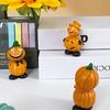 Yousheng Halloween Cartoon Pumpkin Figurine Creepy Pumpkin Man Resin Statue Sculpture Holiday Party Desktop Decoration Ornament