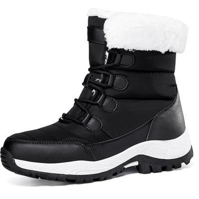 Зимняя хлопковая обувь. Бархатные теплые женские ботинки с высоким берцем. Нескользящие износостойкие зимние ботинки.