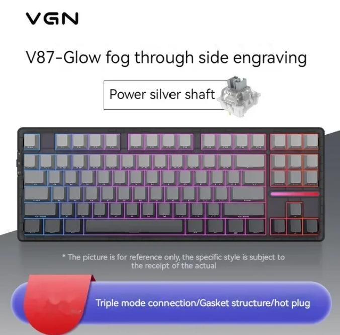 ATK V87/V87pro Three Mode Mechanical Keyboard 3 Mode Connection Gaming Keyboard Ergonomic Structure Hot Plug Keyboard