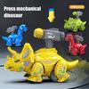 Press Mechanical Dinosaur Car Toy Push Go Inertial Drive Pull Back Educational Kids Cartoon Dino