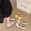 Bow Flat Ballet Shoes Summer New Shallow Mouth with Skirt Fashionable Mary Jane Shoes