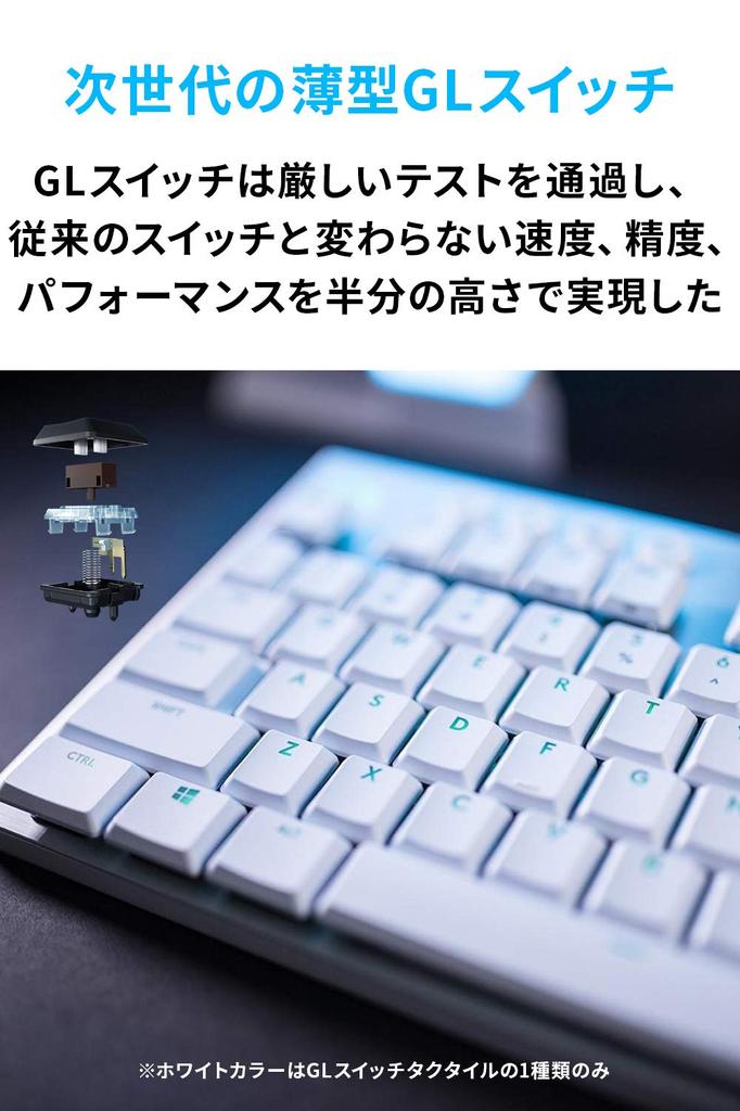 LOGITECH G Игровая клавиатура Tenkeyless Wireless G913 TKL White Thin GL Switch Тактильная японская раскладка LIGHTSPEED Беспроводное Bluetooth-подключение