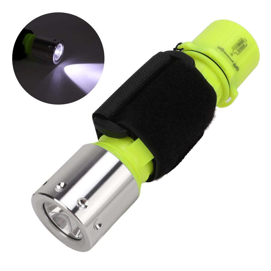 Dive Light LED IPX8 Sturdy Aluminum Alloy Portable Lightweight Wide Application Flashlight