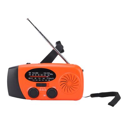 Аварийное погодное радио AM FM WB, на солнечной батарее, с ручным динамо, портативное радио со светодиодным фонариком, аккумулятор 6000 мАч