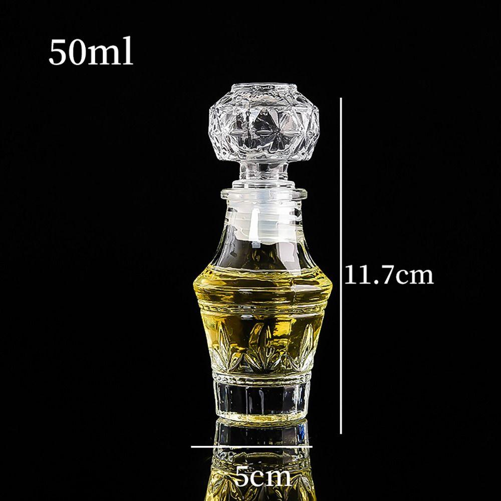 1Pcs Spirit Alcohol Liquor Wine Bottle Transparent Glass Bottle Mini Whiskey Decanter