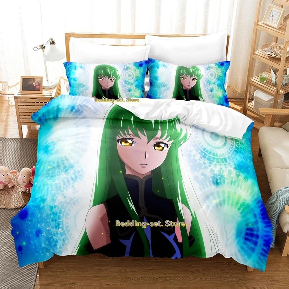 Комплект постельного белья Code Geass Single Twin Full Queen King Size Bed Set Adult Kids Bedroom Duvetcover Sets 3D Print Anime Bed Set