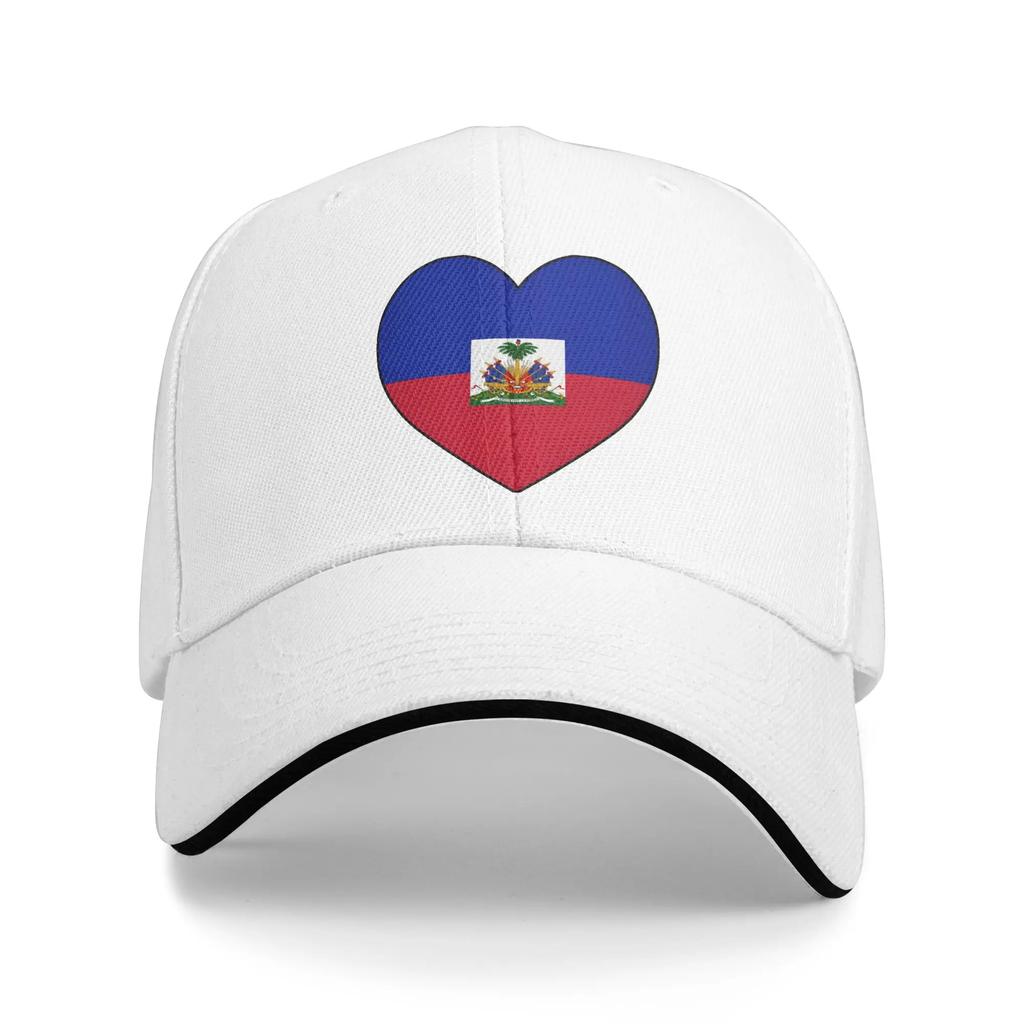 Haiti Design Sandwich Hat Unisex RetroBaseball Caps Sandwich Hat Adjustable Polyester Sun Caps Summer Cap