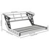 Manual RV Camper Step DX0110, Folding Single-Layer Aluminum Alloy Step with LED Light 150kg Load
