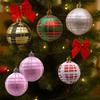 6pcs Shatterproof Christmas Tree Hanging Balls Painted Christmas Gift Balls  Xmas Tree Ornaments