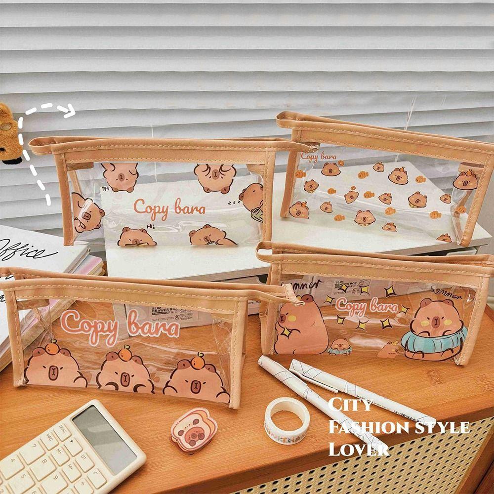 ПВХ Мультяшный Пенал Каваи Канцелярская Сумка Канцелярская Капибара Пенал Студент