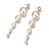 Korean Fashion Big Pearl Drop Earrings Long Dangle Stud Earrings For Women Statement Jewelry Cute Accessories Aretes De Mujer