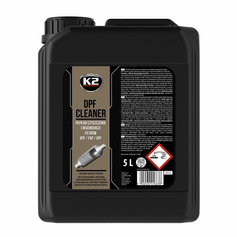K2 Очиститель DPF/FAP 5 л Жидкость для очистки и регенерации фильтра