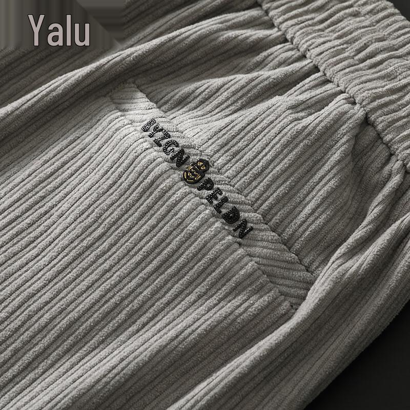 Yalu Men's Corduroy Straight-Leg Casual Pants