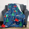 1pc Christmas MarineLife Shark Blanket, Lightweight Flannel Throw Blanket For Sofa, Bed, Travel, Camping, Living Room, Office, Couch, Chair, And Bed