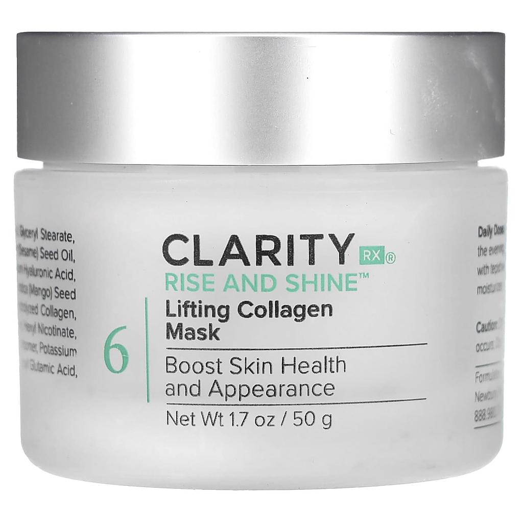 ClarityRx Rise and Shine, Lifting Collagen Mask, 1.7 Oz (50 G)