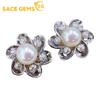 Earrings for Women 925Sterling Silver Pearl Zircon Stud Earrings Engagement Cocktail Party Fine Jewelr Gift