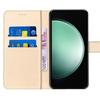 Coque de protection - PROSHOP - pour Samsung Galaxy S23 FE - Cuir PU - Fentes pour cartes - Support réglable