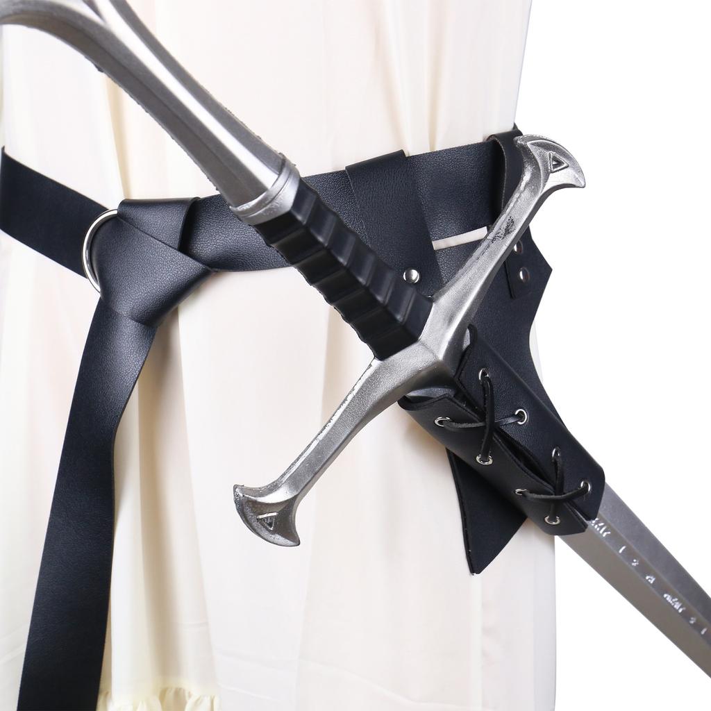 Medieval Shield Scabbard Viking Knight Belt Halloween Pu Belt Cosplay Costume Dress Up