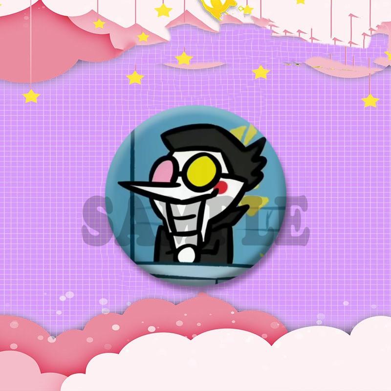 Spamton Soft Button Pins Cartoon Game Funny Brooches for Collar Bag Shoes Round Cosplay Badges Party Gifts Jewelry Accessories