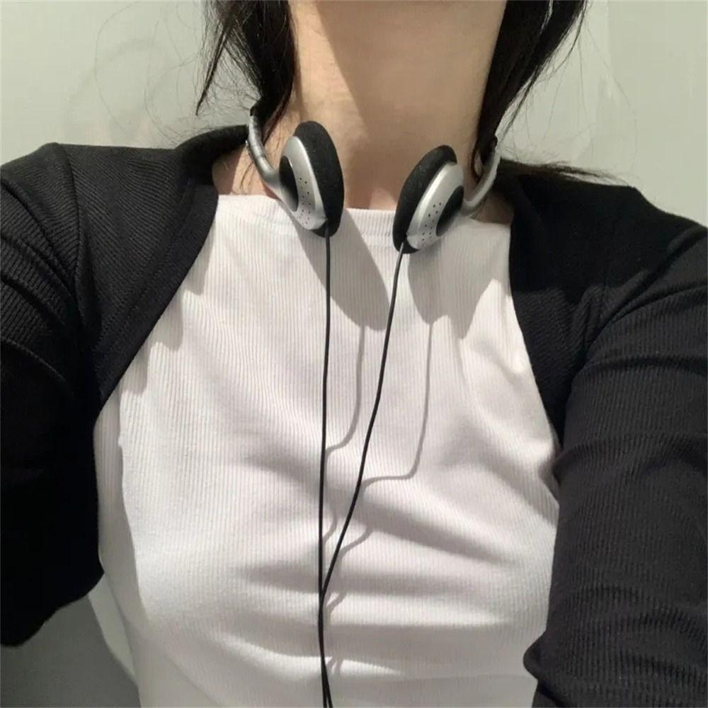 Wired Retro Headphone Over Ear Earbud Retro Headset Personality Y2k Headphones  Lisening Music