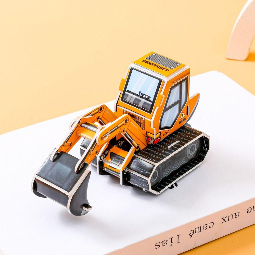 Бумажный мультяшный домик Бумажный игрушечный домик 3D-пазл Игрушечный автомобиль Подарки на день рождения