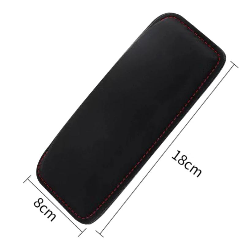 Car Knee Pads Black Suede Leather Inside Knee Cushion Thickened Anti-collision Thigh Support Pad Automobile Interior Accessories