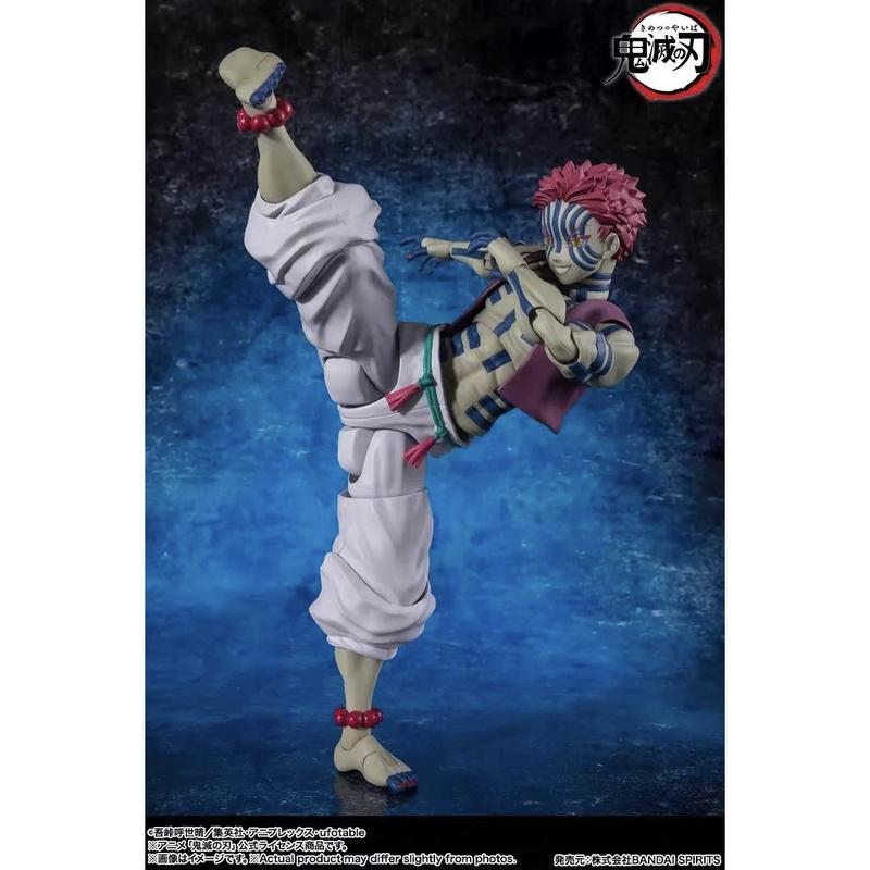 Bandai Фигурка из аниме Клинок Демонов Аказа Наматывающаяся Нить Три Подвижных Готовая Фигурка Действия Модель Игрушка Подарок