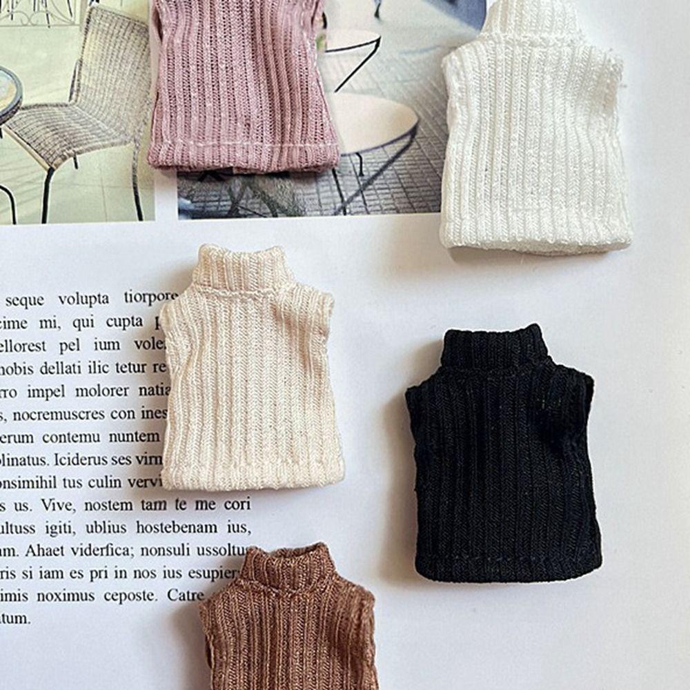 5 Colors Doll Outfits Dolls Accessories Vest Tops Doll Knitted Coat  1/11 1/12 OB11 Dolls
