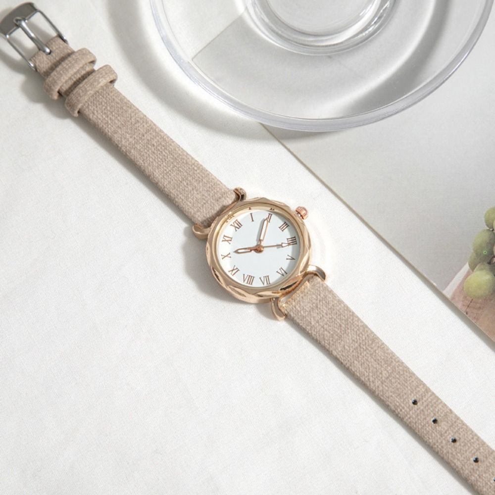 Fashion Faux Leather Strap Watch Round Dial Multi-color Wristwatch Adjustable waterproof Quartz Watch